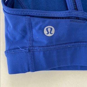 Blue lulu lemon sports bra